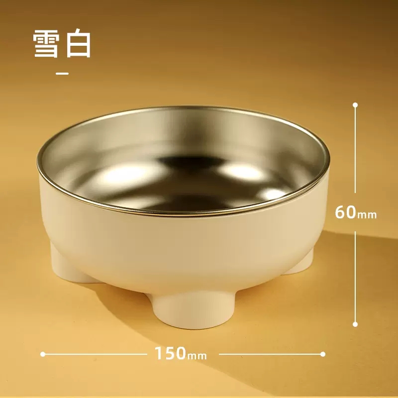 宠物猫碗不锈钢饭盆水碗狗狗食盆大口径狗碗护颈专用防打翻猫咪碗