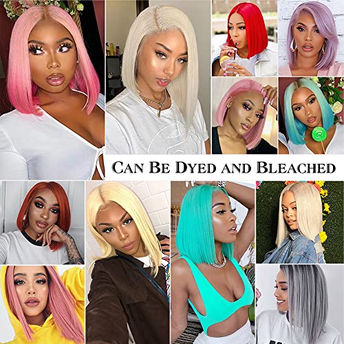 12 Inch Short Bob Wig Human Hair 4x4 Straight Bob Lace Front