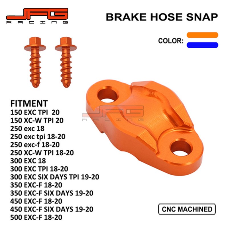 适用于150-500EXC/XC-W/EXC-F越野摩托车改装配件CNC铝合金油管卡
