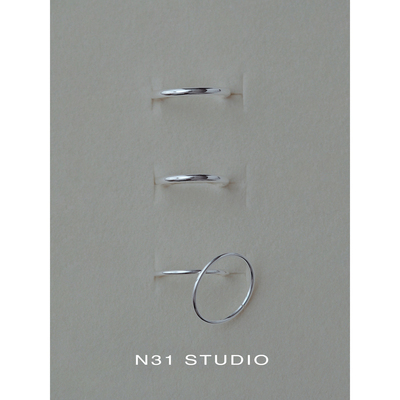 尾戒/素圈【101-125】复古开口戒指A