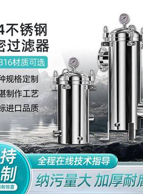 不锈钢精密保安过滤器反渗透超滤前置精度大流量工业污水井水