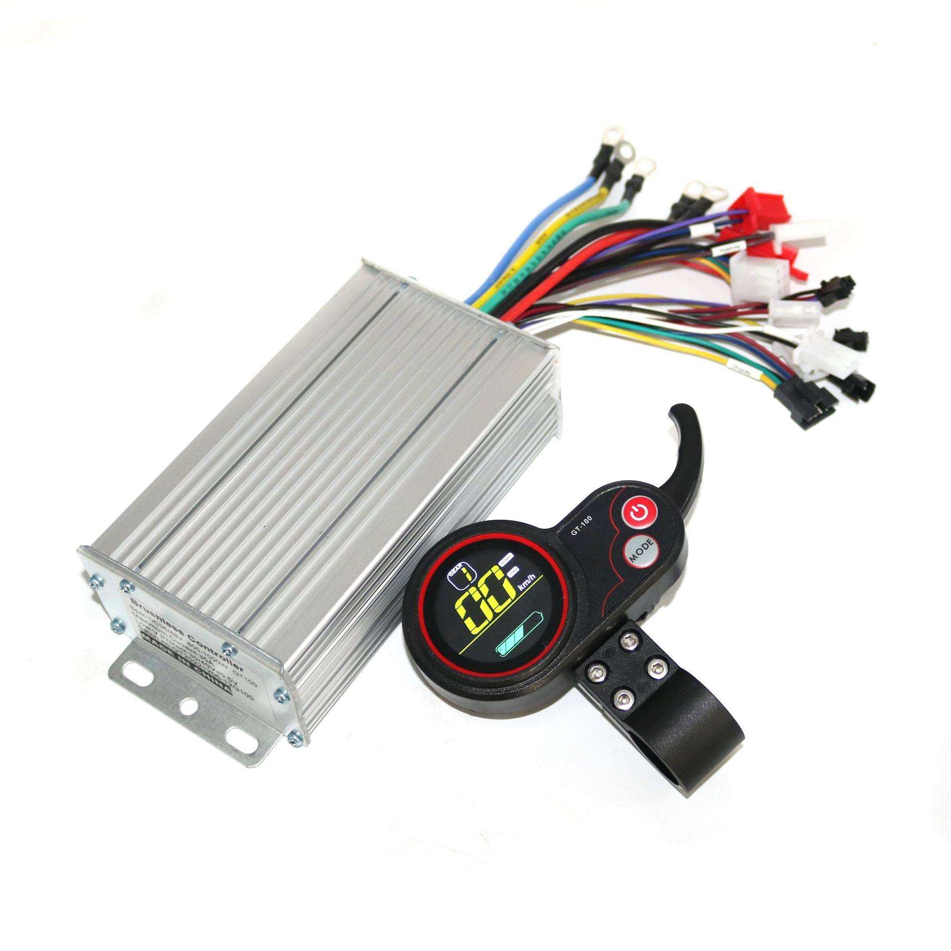 尊控36/48V/60V800-1000W控制器电动自行车无刷电机+GT100显示器