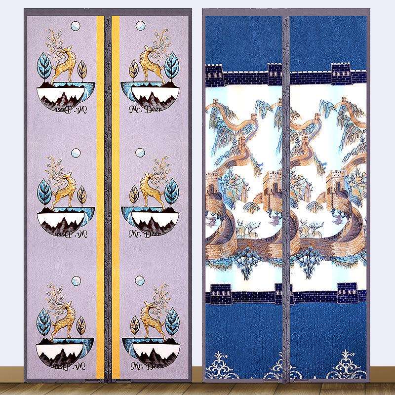 纱门帘古风防蚊魔术贴磁性加密免打孔仙气雪尼尔玄关家居透风