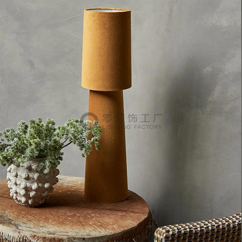现代奢华个性设计师绒布台灯酒店客厅别墅样板房卧室落地灯