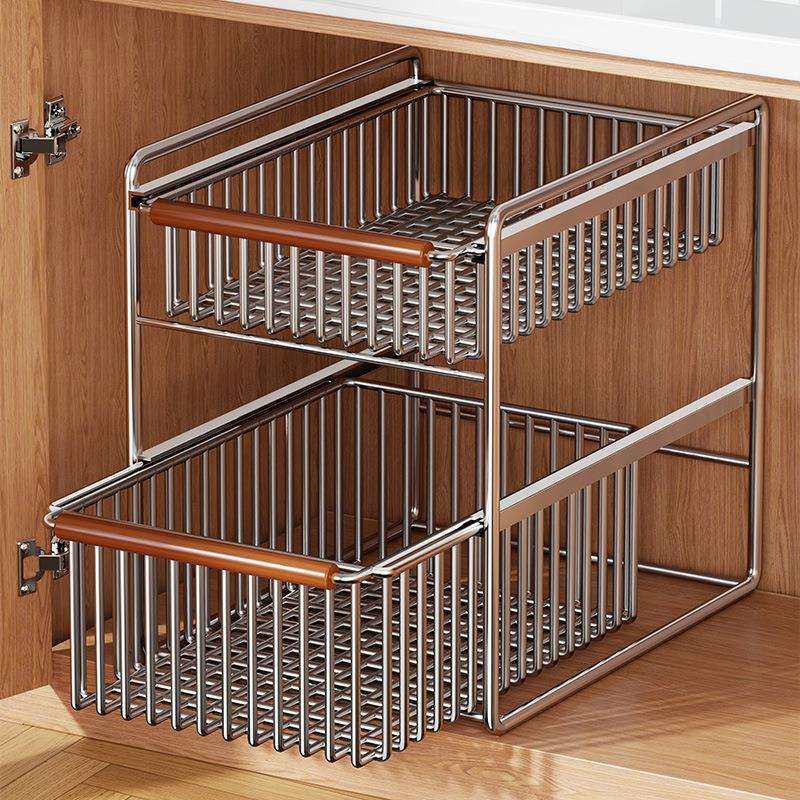 厨房置物架下水槽储物架分层可抽拉碗碟收纳筐橱柜内调料放置架子,鲜花速递/花卉仿真/绿植园艺,割草机/草坪机,淘宝优惠券,粉丝福利购,淘宝优惠卷