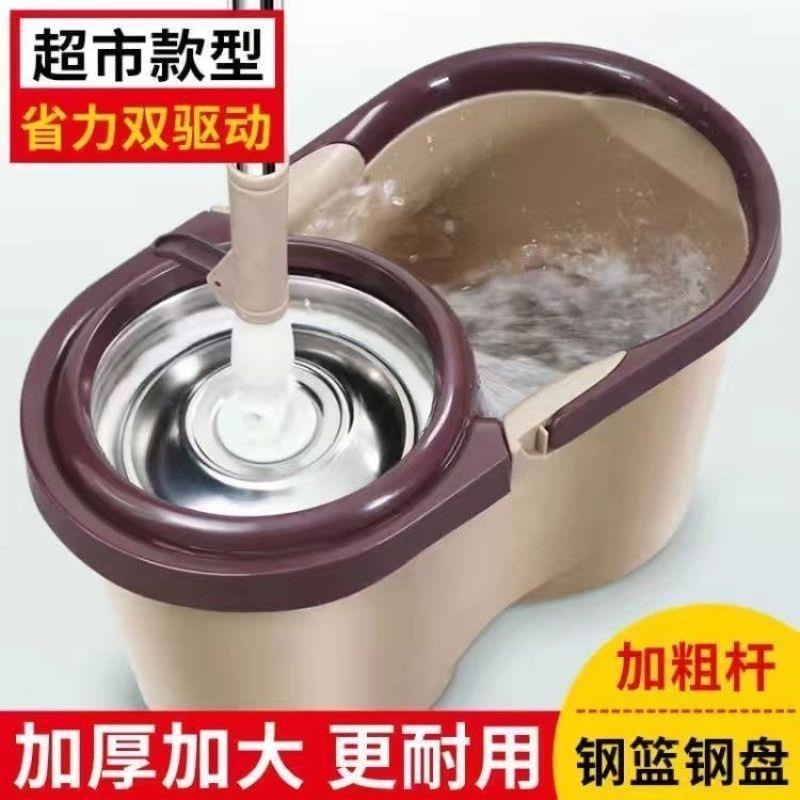 德国品质加厚带轮双驱动免手洗懒人F旋转拖把甩干墩布桶家用旋转