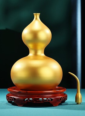 沙金色黄铜葫芦光面家居客厅玄关办公室装饰品业乔迁礼品