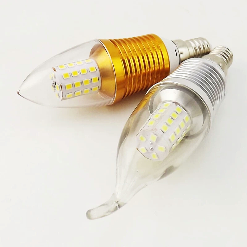 led蜡烛灯泡e1小螺口5w7/9/w尖泡拉尾吊灯光源e27节能光源