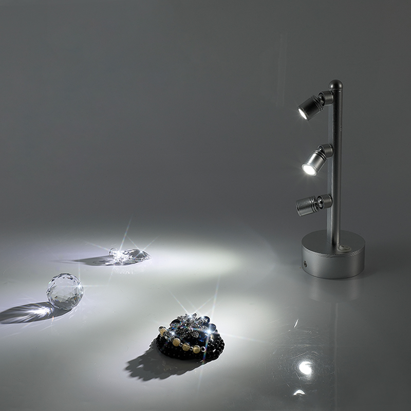 无线led可充电珠宝柜台射灯2WW立杆射灯展会展柜充电式电池射灯