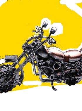 复古机车创意家居客厅酒柜书架电视柜装饰品怀旧桌面工艺礼品摆饰