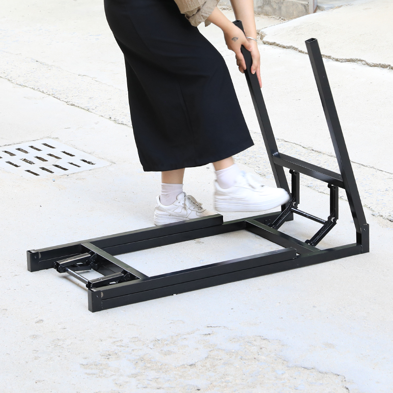 折叠桌架长方形架子桌子腿支架 铁艺 餐桌桌架 家用桌腿 折叠架子