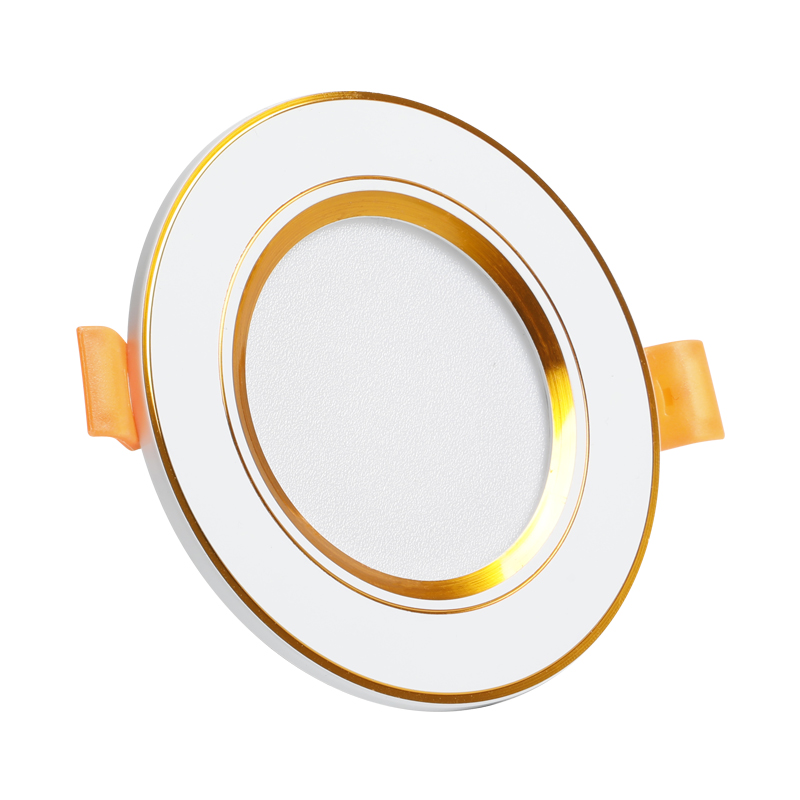 三色筒灯led嵌入式5W家用天花灯客厅吊顶简灯7.5CM孔射灯牛眼灯