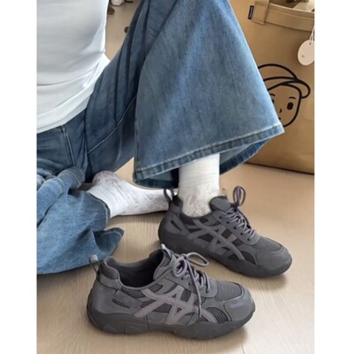 复古灰色厚底德训鞋女202