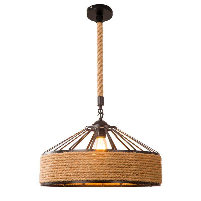 麻绳吊灯复古工业风服装咖啡店网咖酒吧台餐厅创意个性美式乡村灯,家装灯饰光源,智能吊灯,淘宝优惠券,粉丝福利购,淘宝优惠卷