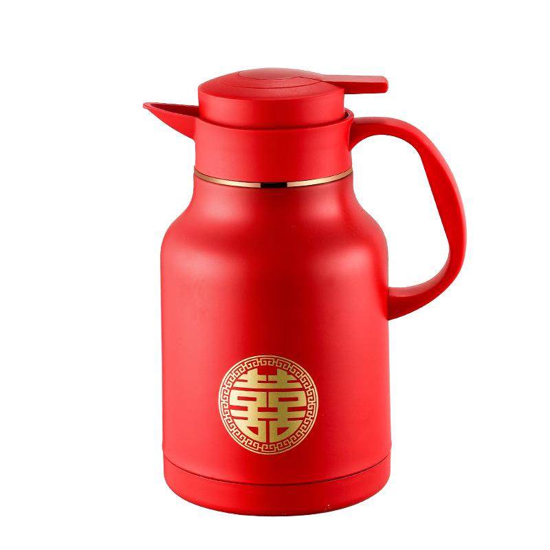 不锈钢婚庆保温壶陪嫁热水瓶双层真空红色暖水瓶焖茶壶结婚伴手礼,餐饮具,保温壶,淘宝优惠券,粉丝福利购,淘宝优惠卷