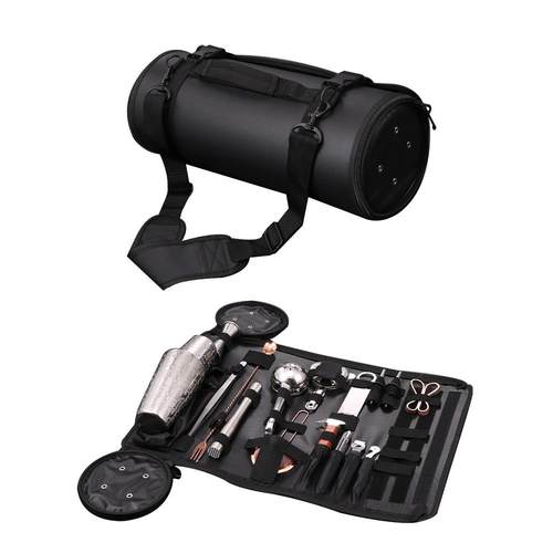 调酒器收纳包不锈钢雪克壶套装工具包鸡尾酒具酒吧调酒师随身便携