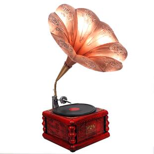 复古留声机模型摆件创意手工艺品家居酒吧房间布置酒柜摆设装饰品