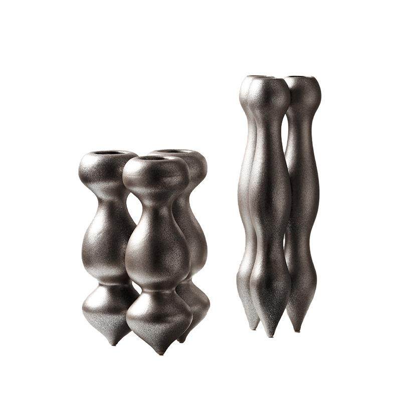 现代简约几何艺术陶瓷花瓶摆件家居样板间轻奢高脚插花器软装饰品,橡塑材料及制品,工业陶瓷,淘宝优惠券,粉丝福利购,淘宝优惠卷