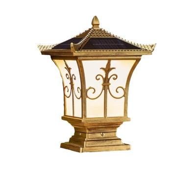 飞檐翘角柱头灯围墙灯太阳能别墅大门柱子灯户外防水门口尖花剑花