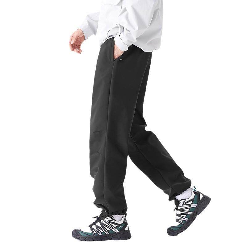 薄款冲锋裤男士直筒伞兵裤超薄降落伞裤登山裤户外防风防水软壳裤