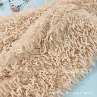 羽妃托卡长毛绒绒布服装鞋帽家纺宠物抱枕面料全涤素色长毛绒