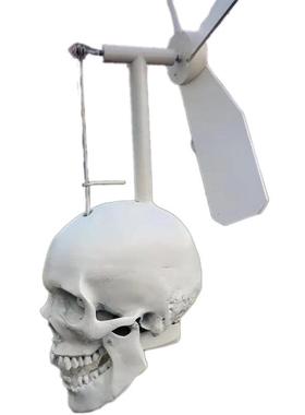 爆品新款骷髅头风车SkullWhirligig旋转骷髅头摆件
