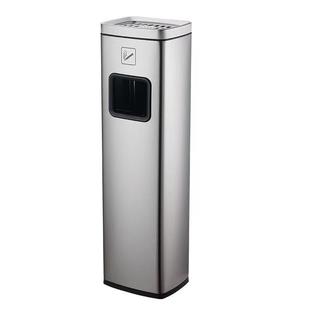 室外立式烟灰柱不锈钢烟灰桶落地灭烟柱烟蒂柱烟灰缸吸烟区垃圾桶