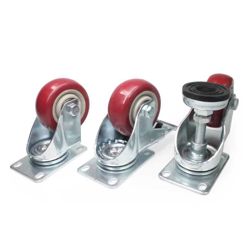 万向轮杯OSF体3寸脚可调40404080铝材脚轮地铝合金安装一连接板