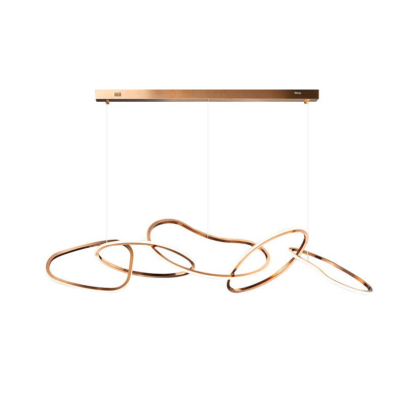 圆环/大观吊约灯极简现计代创意个餐性设师吧台轻奢餐厅桌灯048L