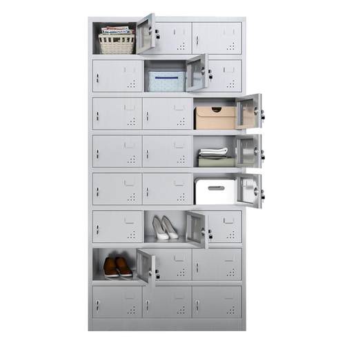 不锈钢更衣柜工厂员工储物柜无尘净化车间多格门鞋柜餐具碗柜带锁