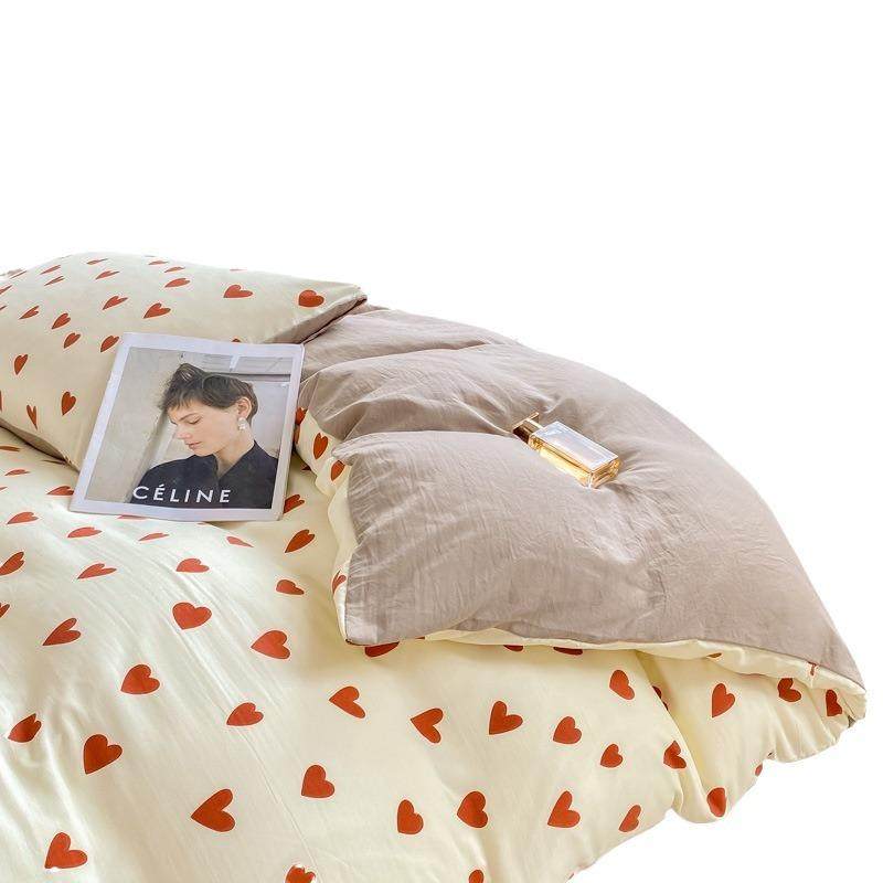 ins风水洗棉被套单件150x200x230cm被罩床上四件套被单三件套,床上用品,学生床品套件,淘宝优惠券,粉丝福利购,淘宝优惠卷