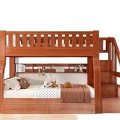 实木上下床高低双层床上下铺木床小户型多功能组合儿童两层子母床