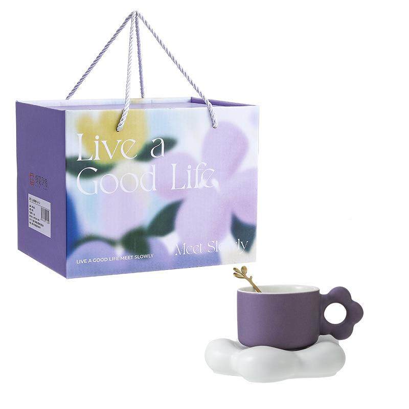 高颜云值ins朵精咖啡碟情侣礼杯物春夏致HHSHXL00陶瓷杯子礼盒伴,餐饮具,咖啡套具,淘宝优惠券,粉丝福利购,淘宝优惠卷