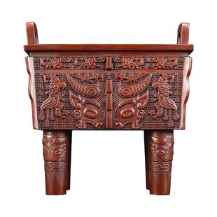 紫铜牛礼方鼎摆件办家紫铜牛方盛居公室桌面铜鼎工艺品开业品鼎千