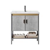 洗脸手盆柜组卫生间浴室柜陶瓷盆洗漱台64006洗池合能镜柜智收纳