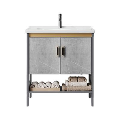 洗脸手盆柜组卫生间浴室柜陶瓷盆洗漱台64006洗池合能镜柜智收纳