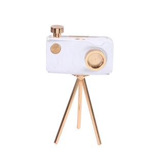 白轻水晶相公机摆意设北欧奢创家相机居客厅办桌样板间软装饰品摆