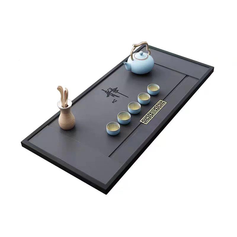 乌金石茶盘轻奢家用茶具功夫茶台天然整块茶台式现代简静心嵌约泡