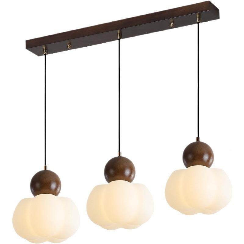 式复古餐日厅吊饭灯三头简约桃木胡吧台781厅餐桌灯中古侘寂风小,家装灯饰光源,智能吊灯,淘宝优惠券,粉丝福利购,淘宝优惠卷