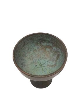 古董古玩仿古高杯GW01039花纹酒铜杯杯脚子物水杯铜器乡下收老件