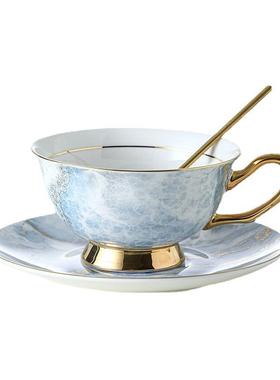 骨咖啡杯BBZ轻奢精陶致瓷奢华家用碟套瓷装设计感小众杯子下杯午