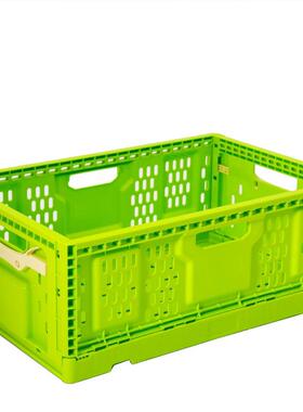 料折叠塑筐超市菜折叠框PP中转箱储物物流蔬VUK递胶框厂快家