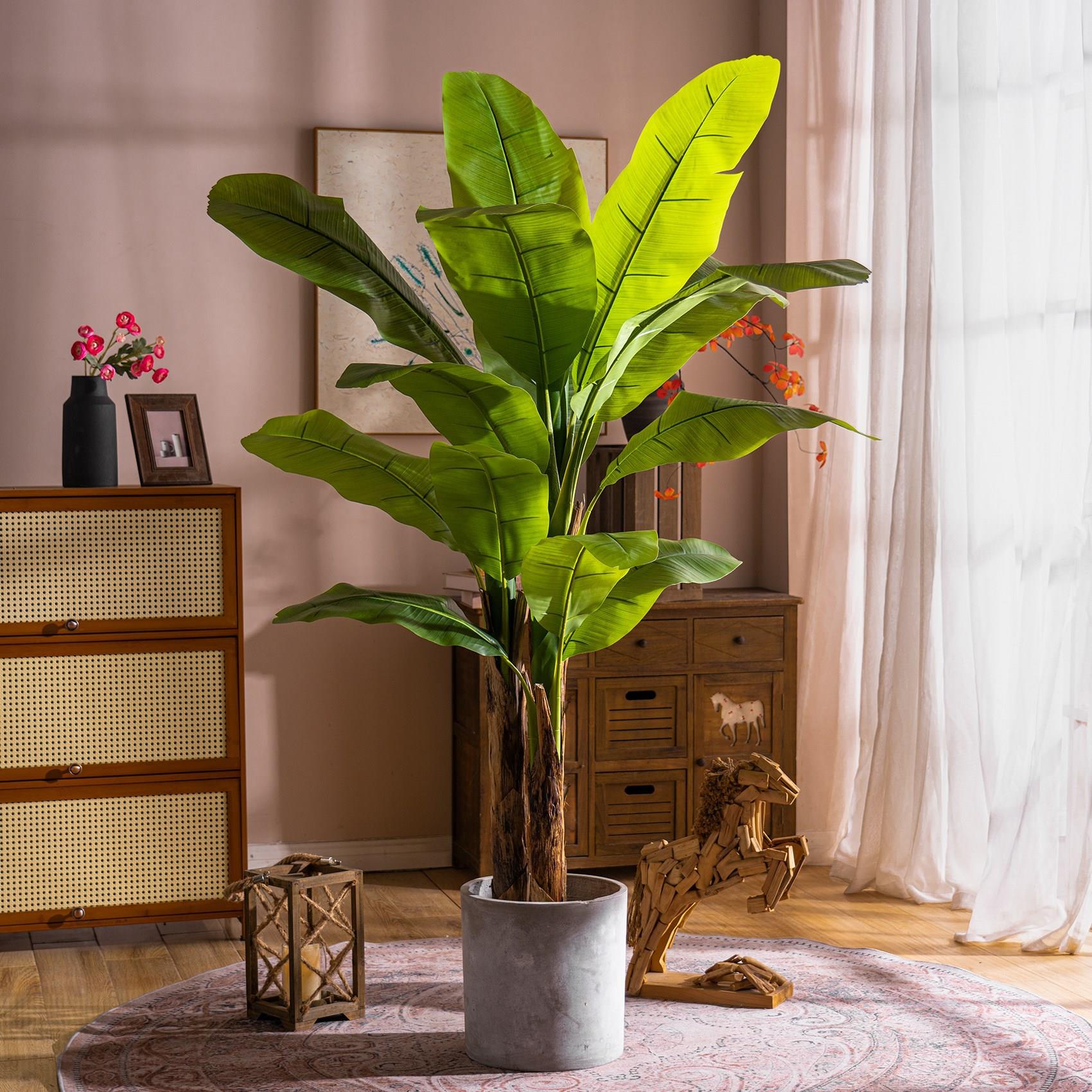 摆高装档大型仿真绿植超阔叶芭蕉树室内仿生热带植物造景AC-6368
