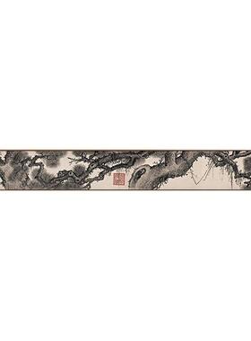 新中式横幅长条国景画山客水画室厅背墙装饰画BQH风景画办公茶室