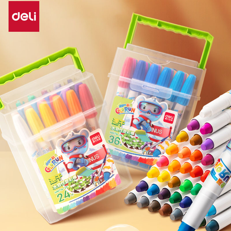 油画棒儿童蜡笔不脏手速干水溶性