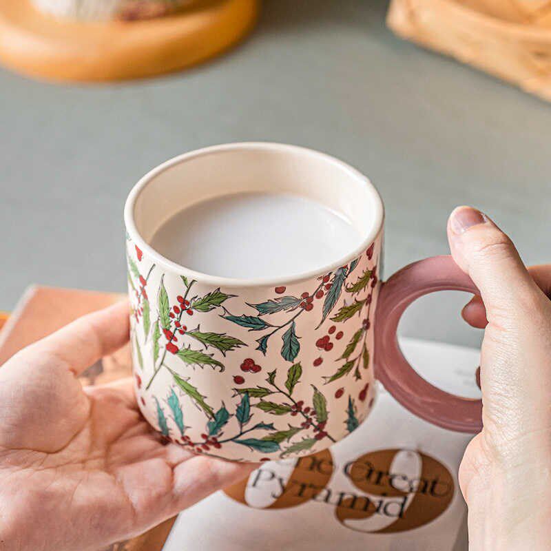 限定英伦马克杯家用陶瓷t水杯女咖啡杯大耳朵容量早餐牛奶喝水杯