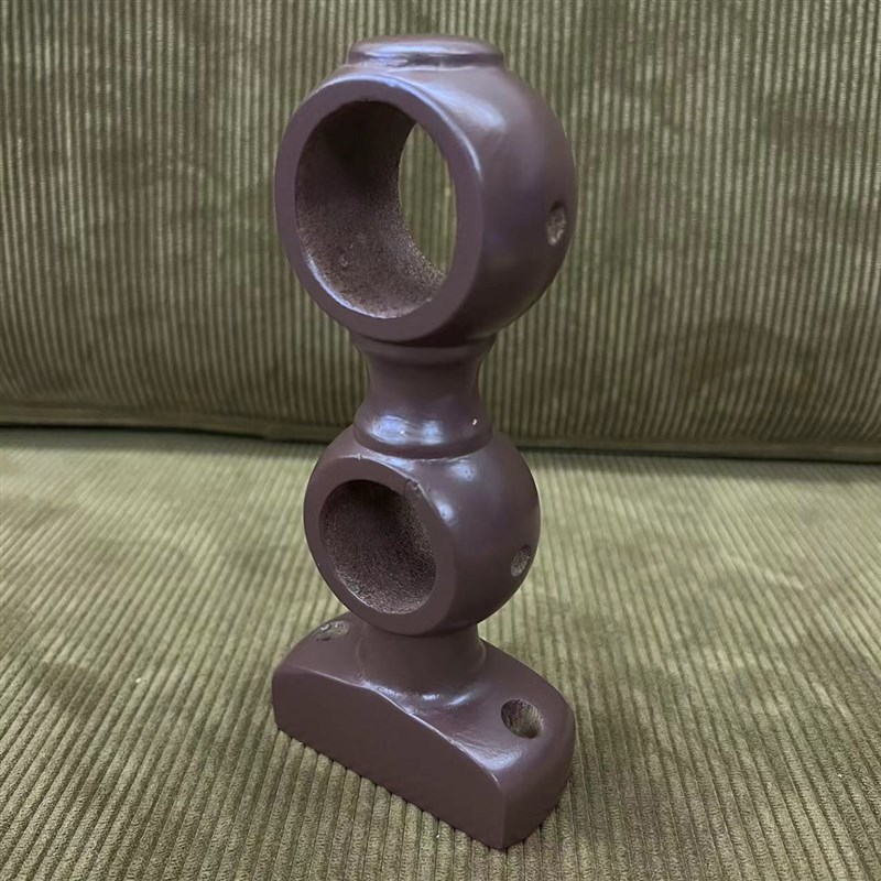 35老式窗帘双托k架罗马杆大小孔支架固定支撑架双码实木配件孔距5