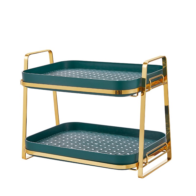 水杯收纳置c物架子家用客厅放茶杯玻璃沥水双层咖啡杯托盘餐桌面