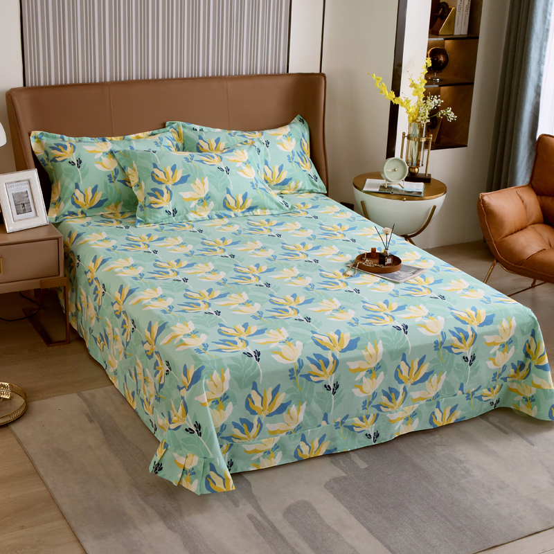 冬季加厚磨毛全棉床单单件100纯z棉被单1.5米床上三件套单双人1.8