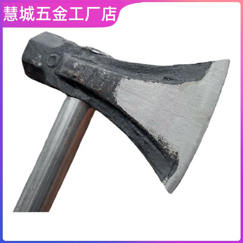 开山劈柴伐木斧头大号户外露营斧C子轨道钢手工锻打斧家用砍柴砍